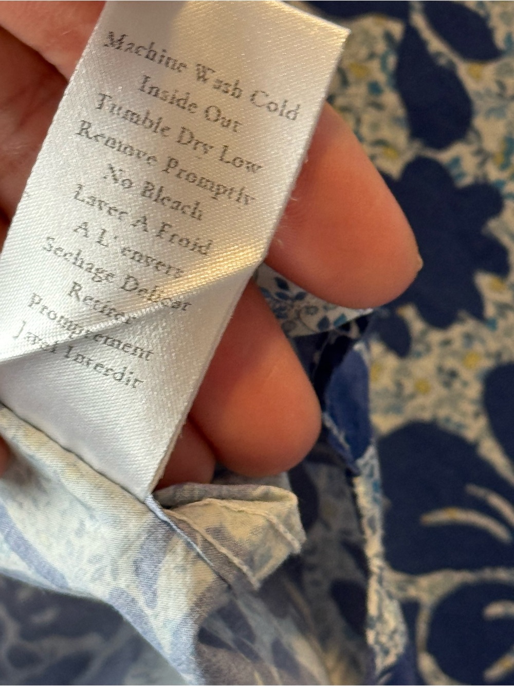 Frank & Eileen Navy and White Floral Button-Down Shirt M - Frank Style - Picture 10 of 11